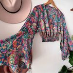 OCEANBLUE apparel boho tropical 2 PIECE SET pants & top FREE SIZE vacation beach Photo 4