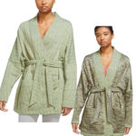 Nike Yoga Therma-FIT Luxe Womens Jacquard Top Reversible Oil Green 1XL NWT $140 Photo 1