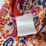 Rose + Olive Floral Smocked Tunic Top Size 1X Multicolor Lightweight Boho Office White Photo 6