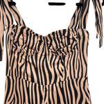 LIONESS Urban Outfitters Woman Like Me Tie Jumpsuit Zebra Print Size Small Photo 3