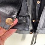 Oh Polly  Black Leather Jacket Sleek Fitted Silhouette Photo 7