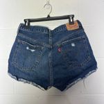 Levi's  501 Women's Distressed Denim Cutoff Shorts Blue Button Fly Raw Hem Photo 1