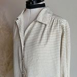 Vintage Gingham Bow Blouse White Size L Photo 4