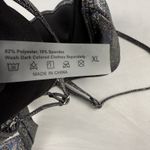 Going Out Club Cami Bra Top Iridescent Black/Silver Tie Back Size XL Molded Cup Photo 5