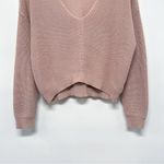 Lulus Feel It Still Taupe Knit Sweater Top Oversized Slouchy Large V Photo 3