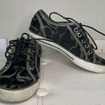 Coach  Black Canvas Monogram Sneakers Size 5 Photo 0