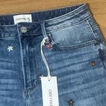 Driftwood x Free People Bermuda Floral Embroidered Denim Shorts NWT Photo 5