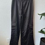 Pam & Gela  Women's Wide-leg cargo satin pants Photo 0
