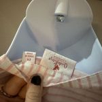 Quacker Factory  1X Embroidered Rhinestone Quarter Length Pink Striped Floral Photo 5