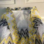 Tacera Lace Crochet Lined Chevron Knit Dress Yellow Gray White Size XL Photo 11