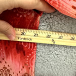 Susan Graver  Top Womens Small Red Geometric‎ Print Beaded Boho Artsy Oversized Photo 4