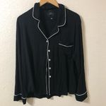 Cozy Earth Women's Bamboo Stretch Knit Long Sleeve Pajama Top in Black Photo 1