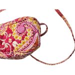 Vera Bradley Quilted "Raspberry Fizz" Crossbody Handbag Paisley Pink Photo 6