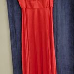 Cinderella Divine Solid Red Stretch Satin Formal Dance Homecoming Dress Size 22 Photo 1