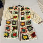 Grandma square Knit Colorful Crochet Open Photo 8