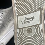 Spring Court Gray Silver Printed Linen G2 Low Photo 10