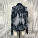 Evereve Marrakech Tie Dye Amber‎ Moto Jacket Black Gray Size Medium Photo 10