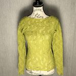ZARA Lime Green Textured Sheer Top Size Small Photo 8