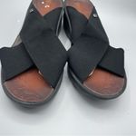 Bzees  Black Platform Stretch Strappy Sandals Womens 9 Casual Slip On Beachy Photo 7