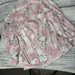 Munki Peanuts Snoopy Hearts Stars Pink Minky Velour Pajama Jogger Set Small Photo 0