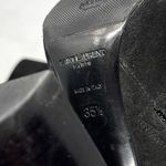 Saint Laurent Joplin Western Embellished Suede Block Heel Ankle Boots Black 35.5 Photo 8