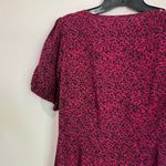 Gap Pink & Black Button Down Floral Puff Sleeve Mini Dress Size M Photo 8