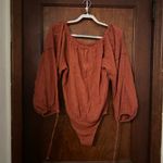 Free People NWT  Burnt Orange Sundown Bodysuit Size S Photo 3