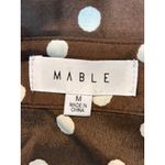 Mable Revolve Brown Polka Dot Midi Dress Button Down Tie Front Ruched Draped Med Photo 4