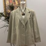 Le Suit  Separates Women’s Plus Blazer Beige 22W Long Sleeve Lapel Notched Collar Photo 1