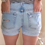American Vintage Vintage cut off jean shorts high waist button fly light wash denim shorts Photo 1