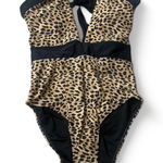 ‎Leopard One Piece Swimsuit Brown Photo 0