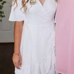 Top Shop White Wrap Dress Photo 0