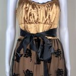Heart soul  Cocktail Dress in Gold with Black Lace Overlay Photo 9
