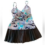 Simply Swim Blue Paisley Twist Front Tankini size 12 Photo 9