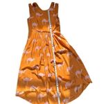 Anthropologie Rare "Dromedary Dress" by Charlotte Taylor Orange pink camel novel Photo 11