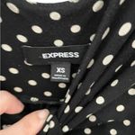 EXPRESS  Black White Polka Dot Twist Jersey Dress XS Photo 2