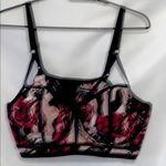 Torrid CURVES WO SIZE 4(42DD, 44D, 46C) BLACK FLORAL UNDERWIRE SHEER STRAPPY BRA Photo 0