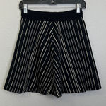 Alice + Olivia Striped Flare Mini Skirt Black/White Size 2 Photo 0