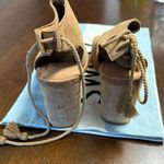 Toms Elba Seville Leather Tan Brown Peep-Toe Heeled Sandals 11 Photo 4