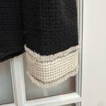 Per Se  Black Wool Double Breasted Jacket with Cream Trim Frayed Size 4 Small S Photo 5