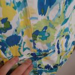 Coldwater Creek  Size PS Petite Small Yellow Blue Green WaterColor Blazer Jacket Photo 11