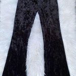 ZARA NWT Black Crush Velvet Flare Pants Photo 0