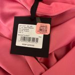 NWT Muse By Marchesa Gardenia One Sleeve Satin Dress in Size 0 & color “Punch” Pink Photo 13