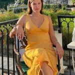 Peppermayo • loren maxi dress in mango shimmer sz 2 Photo 3