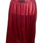 Alisa Pan Burgundy Tulle Flowy Fairycore Skirt Sheer Knee Length Plus Size Size 14 Photo 0