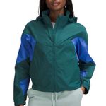 Lululemon NWT Evergreen Anorak Raincoat in Green & Blue Purple Size 14 Photo 0