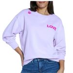 Wildfox New  Dogs Love Me Sweatshirt WF005839 Orchid Patal Purple Pink Sz xxl Photo 2