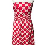 The Limited  Pink Polka Strapless Dot Dress Sz8 Photo 3