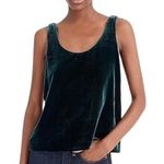 J.Crew NWT  Women’s Velvet Tank Top Dark Green Size 6 Photo 0