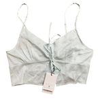 Daisy Street Urban Outfitters Satin Tie Front Cami Crop Top Women's Size XL Blue Photo 0